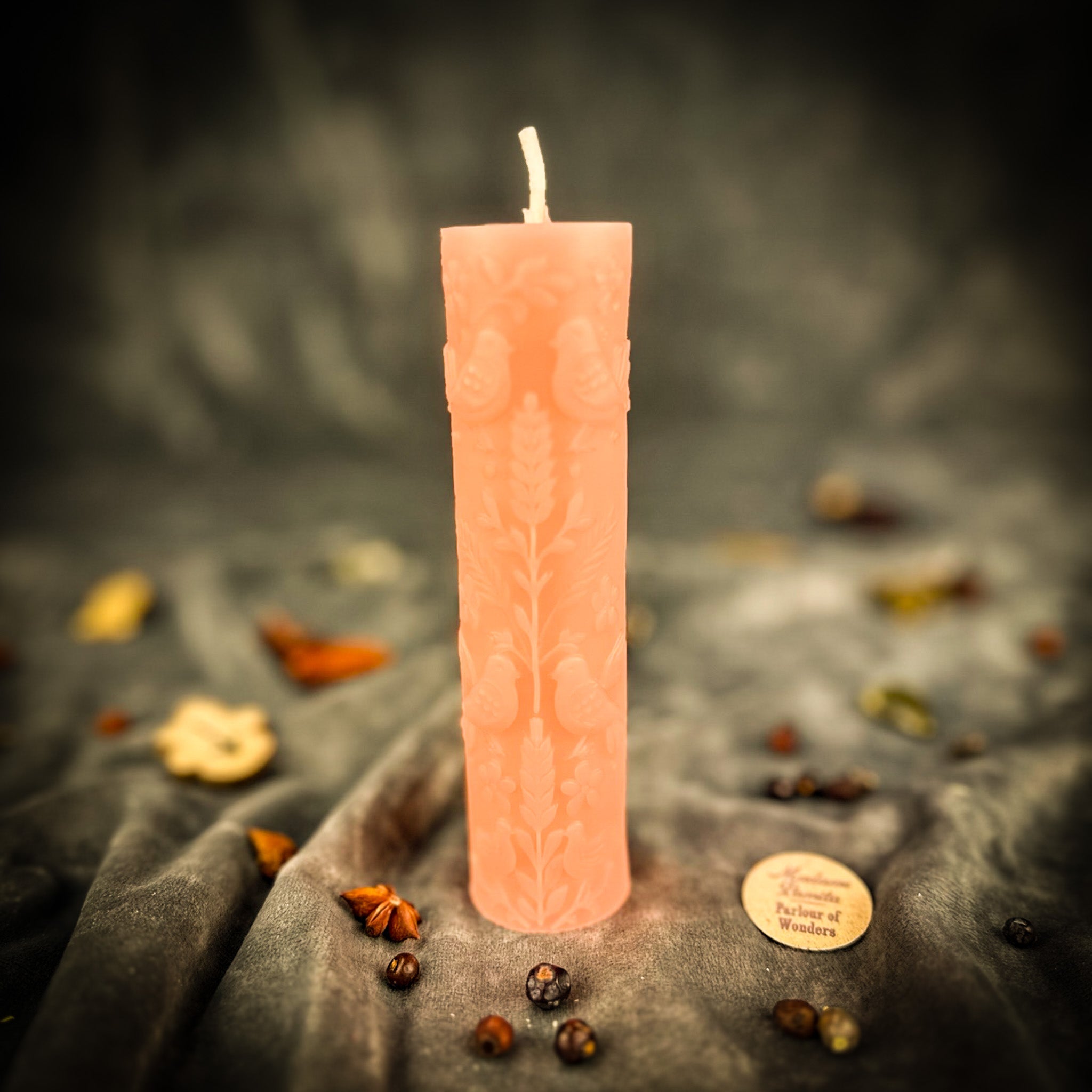 Parlour of Wonders Tree of Life Candle Spell Kit with green candles symbolizing growth and connection.