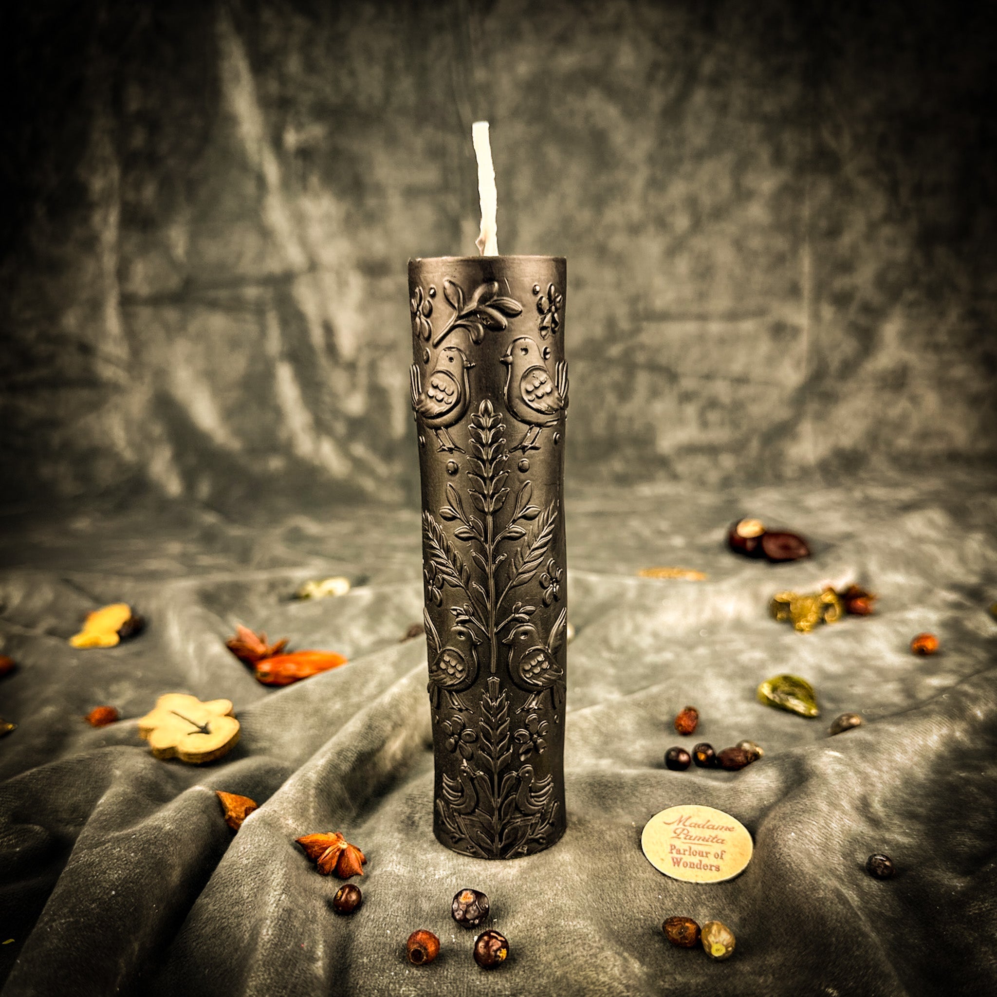 Parlour of Wonders Tree of Life Candle Spell Kit with green candles for growth and connection, featuring natural plant symbols.