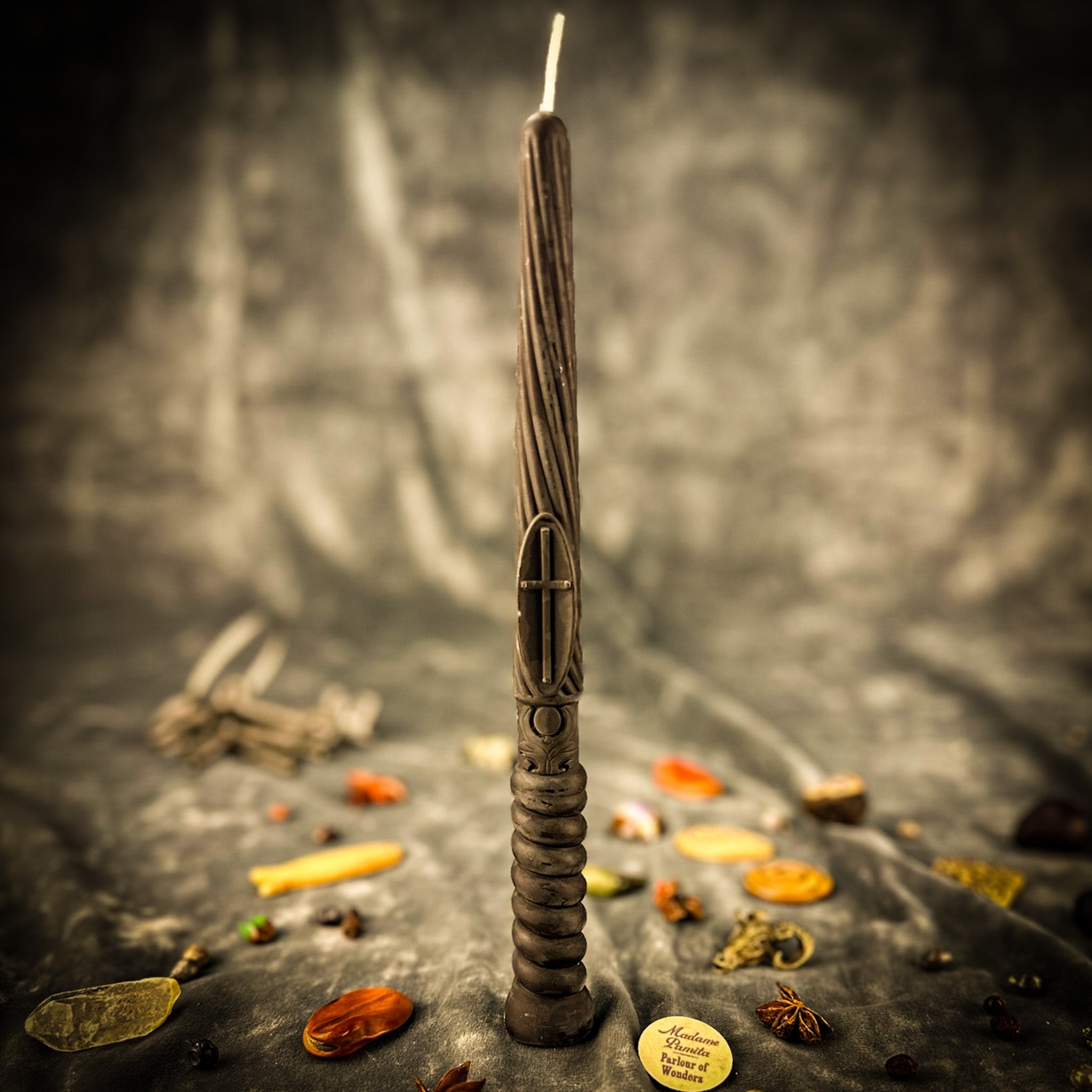Parlour of Wonders Gromnica Candlemas Candle Spell Kit with green candles for Slavic protection and blessing magic.