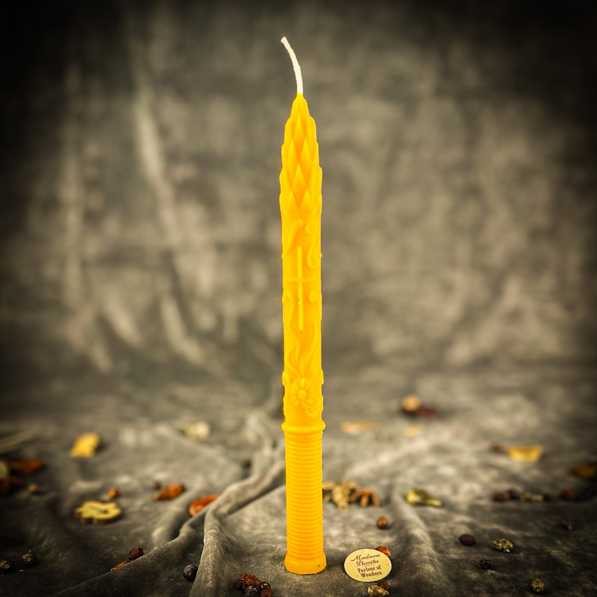 Parlour of Wonders Stritennya Asparagus Candlemas Taper Candle Spell Kit with green candles for renewal and protection rituals.