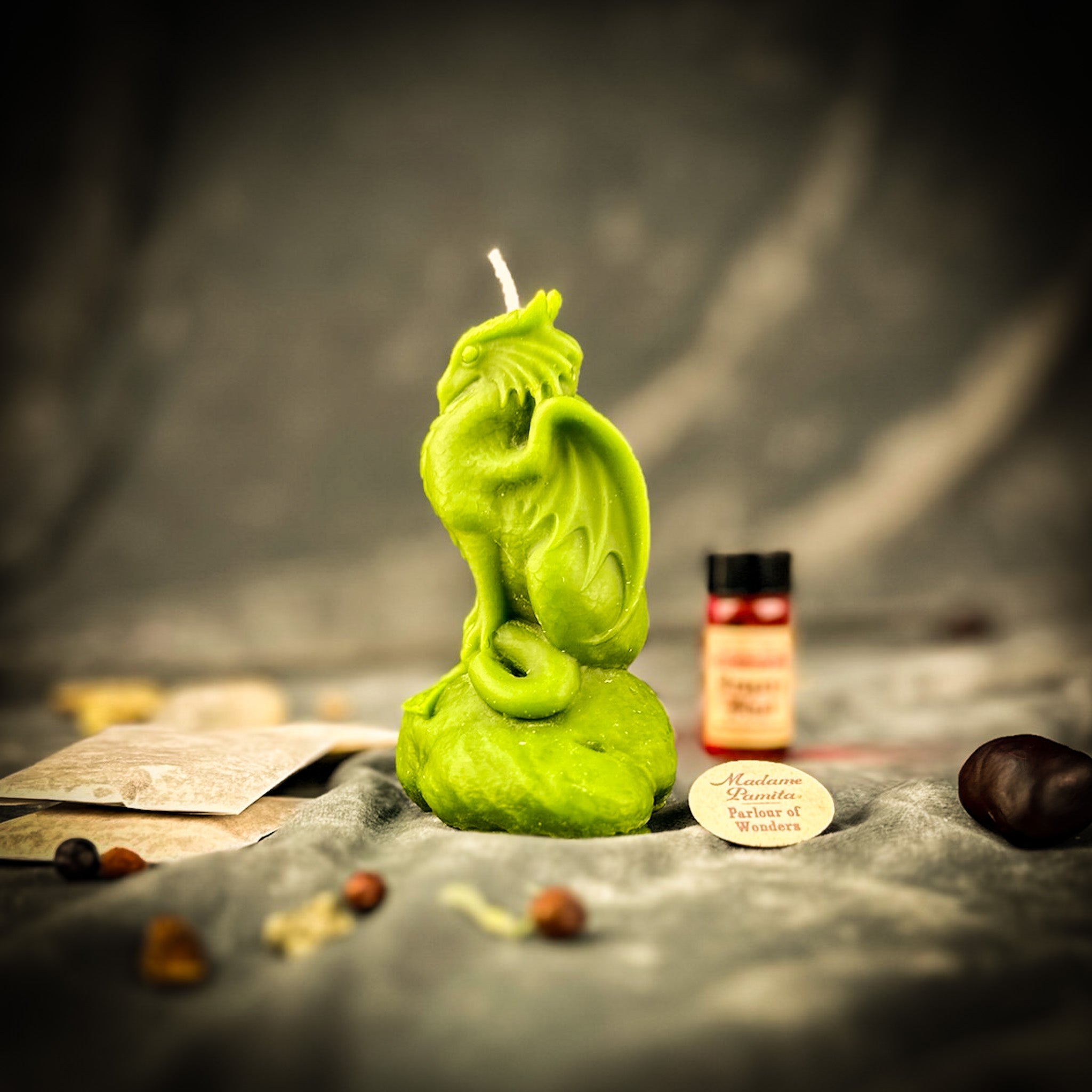 Green Dragon of Protection Candle Spell Kit by Parlour of Wonders, featuring candles and elements for guardian magic and defense rituals.