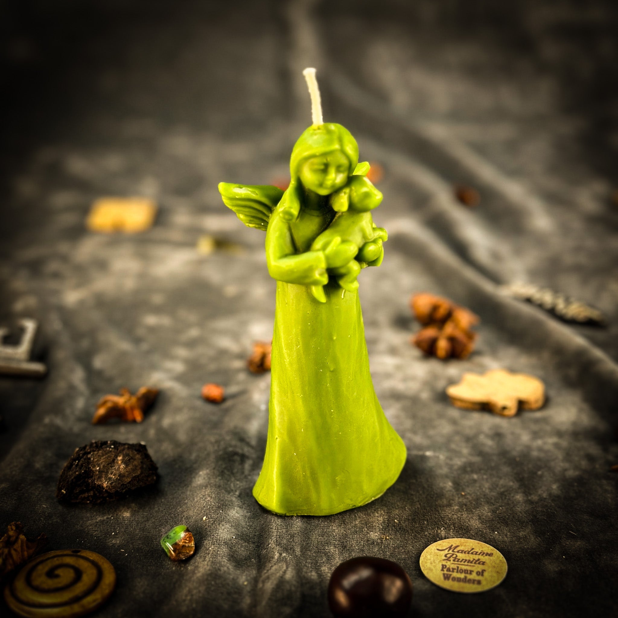 Dog Guardian Spirit Candle Spell Kit by Parlour of Wonders with orange candles for pet healing and protection.