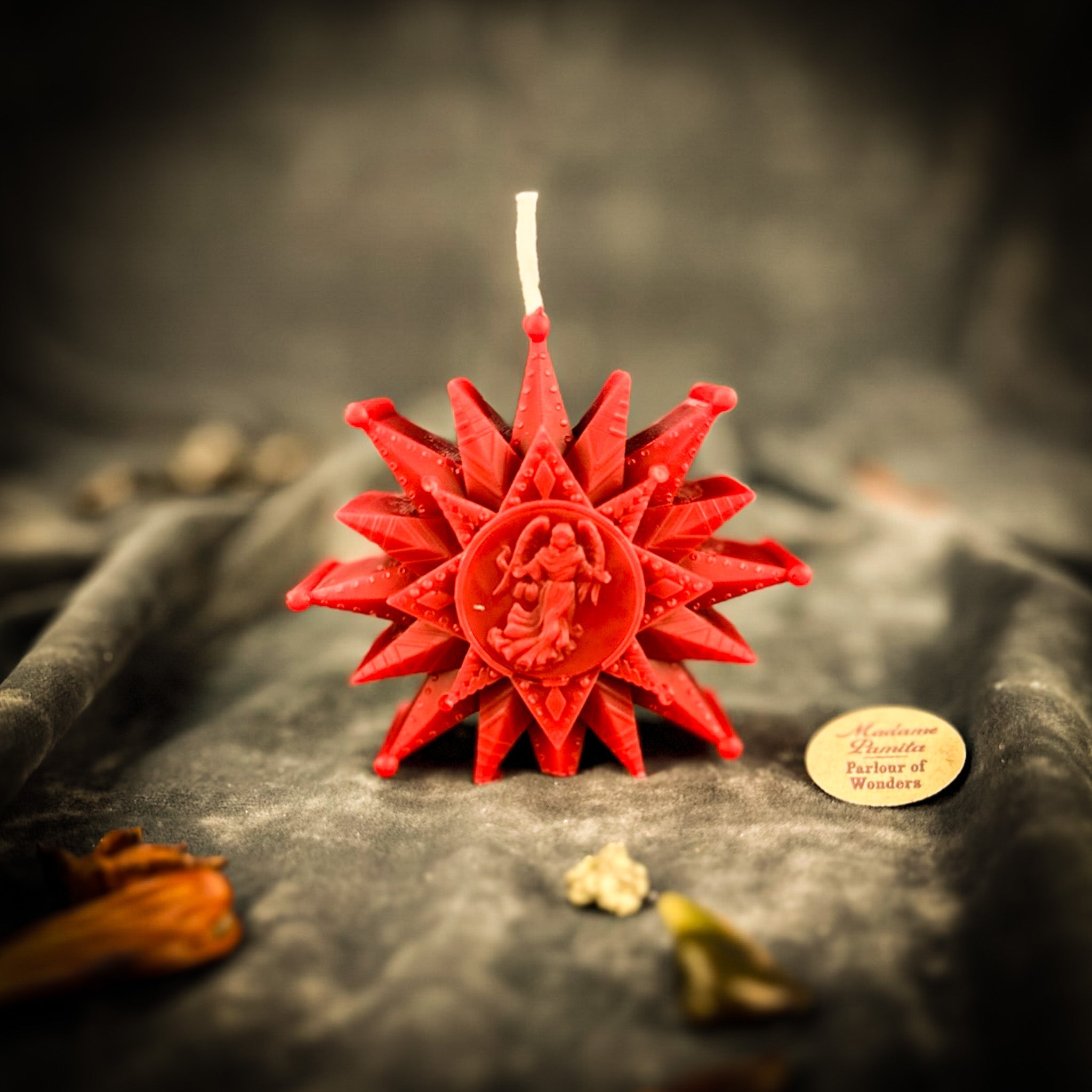 Winter Wishing Star Candle Spell Kit by Parlour of Wonders featuring orange candles and ritual tools for new beginnings.