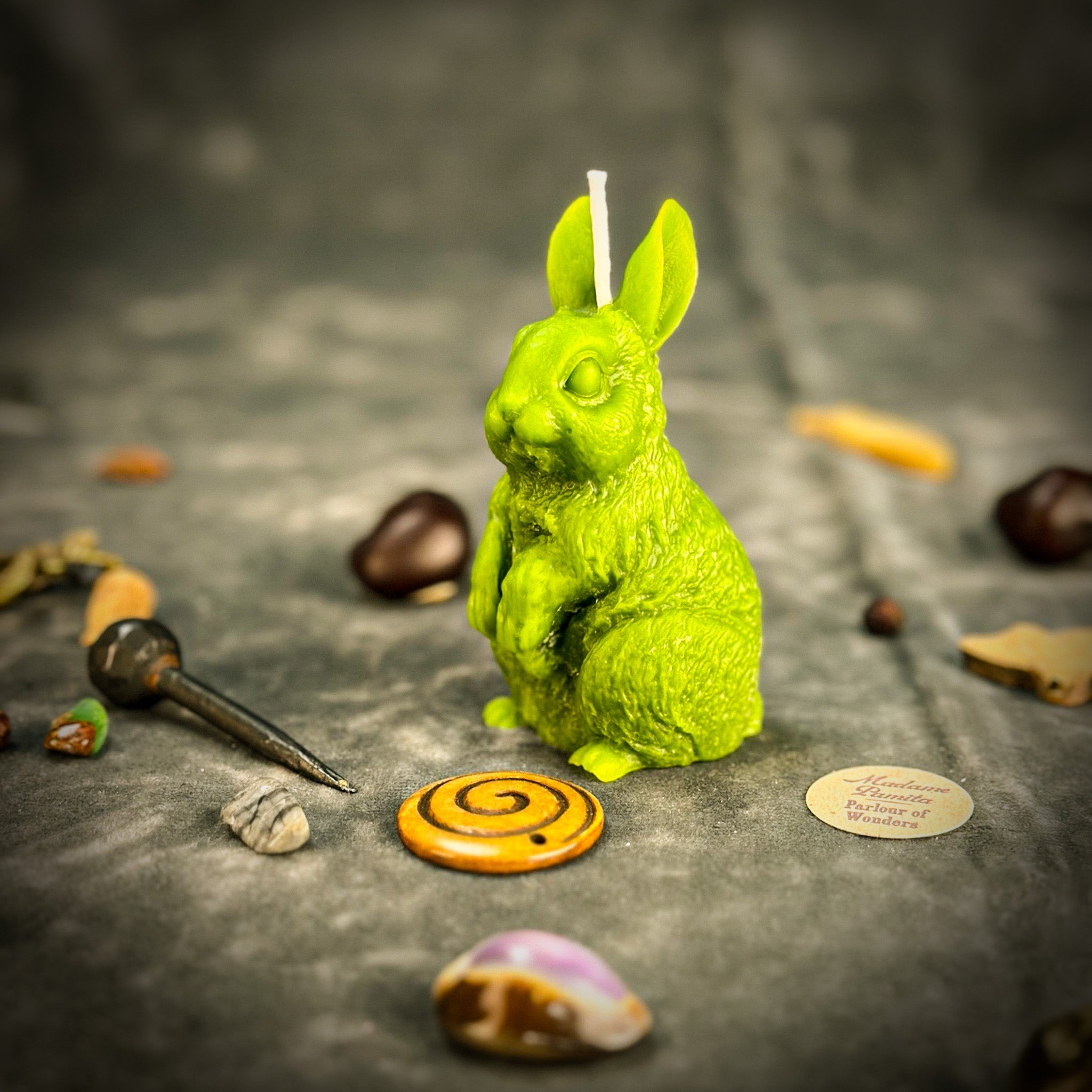 Orange Enchanted Bunny Candle Spell Kit by Parlour of Wonders for abundance and quick thinking magic.