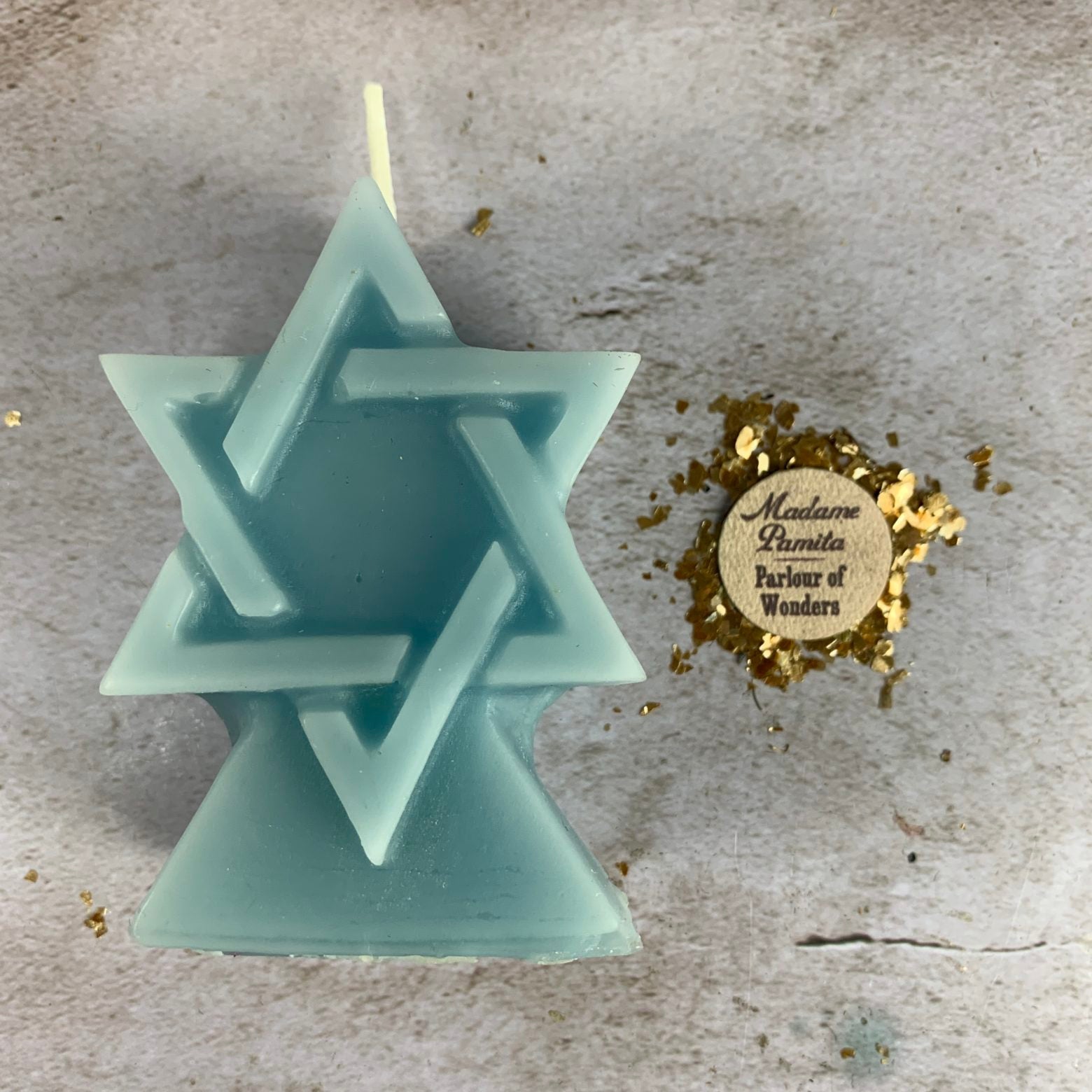 Seal of Solomon Candle Spell Kit by Parlour of Wonders with orange candles for protection and power magic.