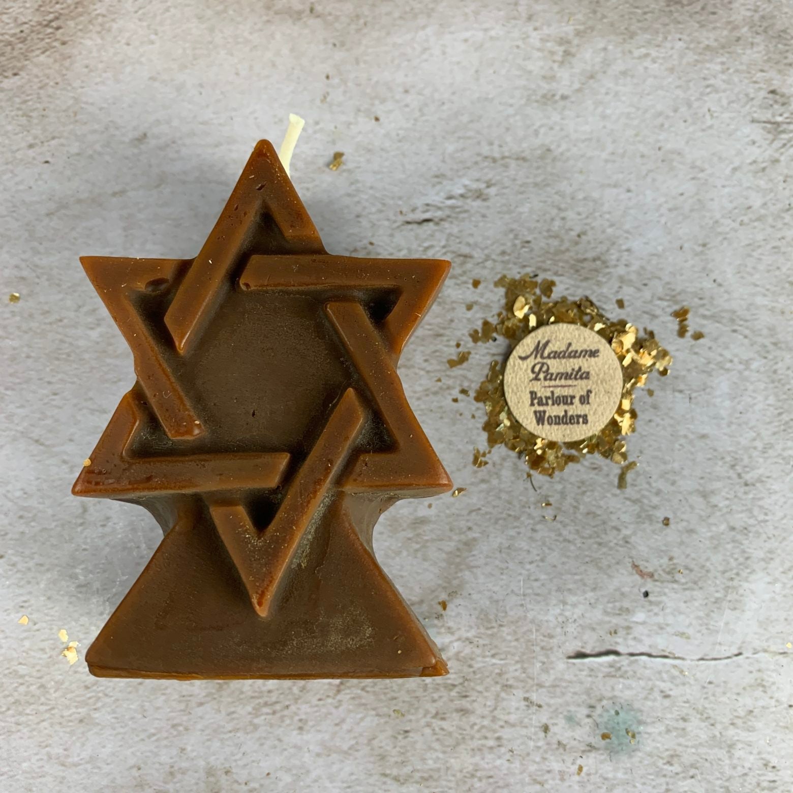Parlour of Wonders Seal of Solomon Candle Spell Kit with orange candles and protective symbols for power and protection.