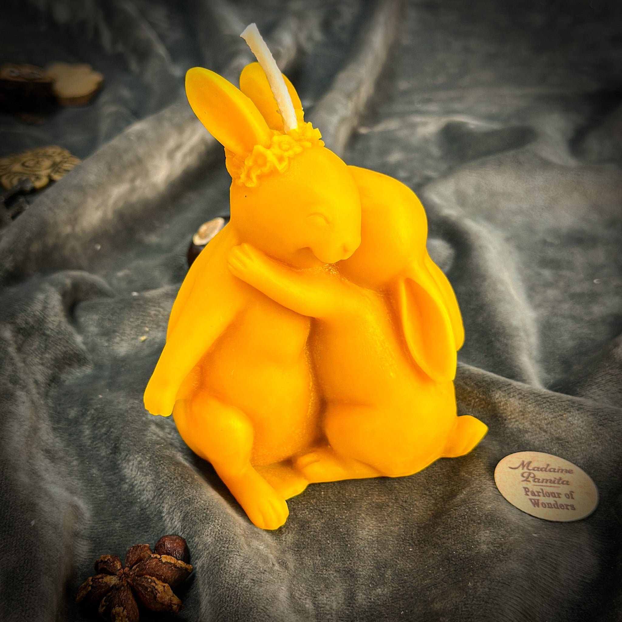 Purple Rabbit Candle Spell Kit for good luck and new beginnings by Parlour of Wonders, featuring candles and ritual tools.