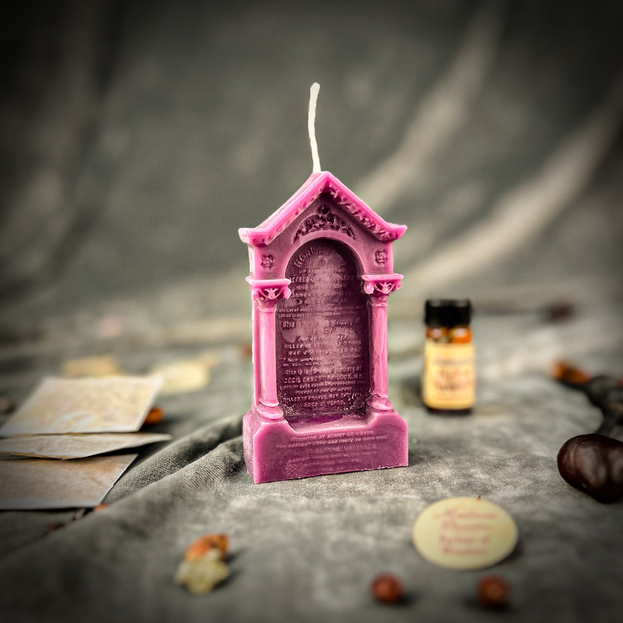 Purple Graveyard Candle Spell Kit by Parlour of Wonders for closure and ancestral connection magic, featuring candles and ritual tools.