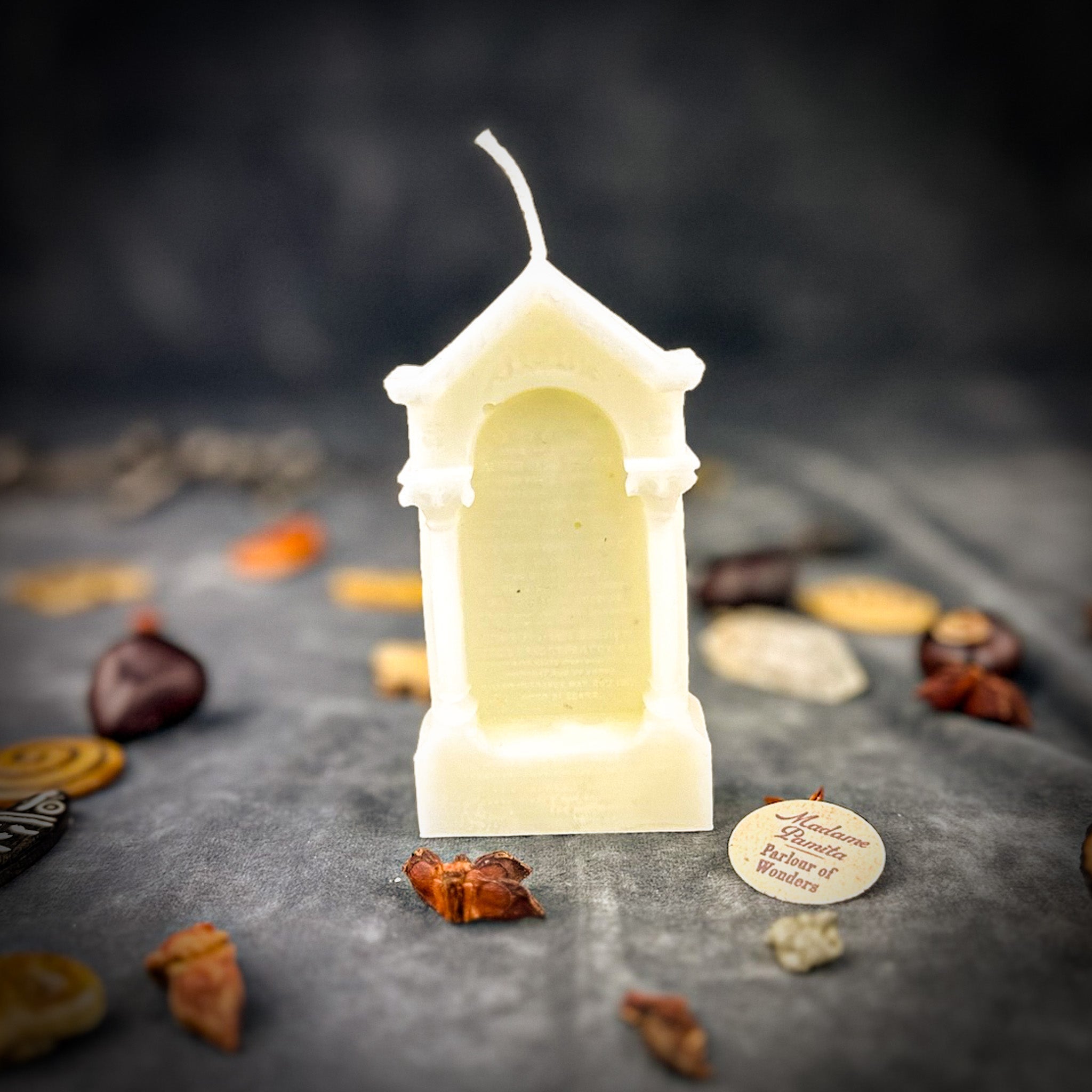Purple Graveyard Candle Spell Kit by Parlour of Wonders with candles and herbs for closure and ancestral connection magic.
