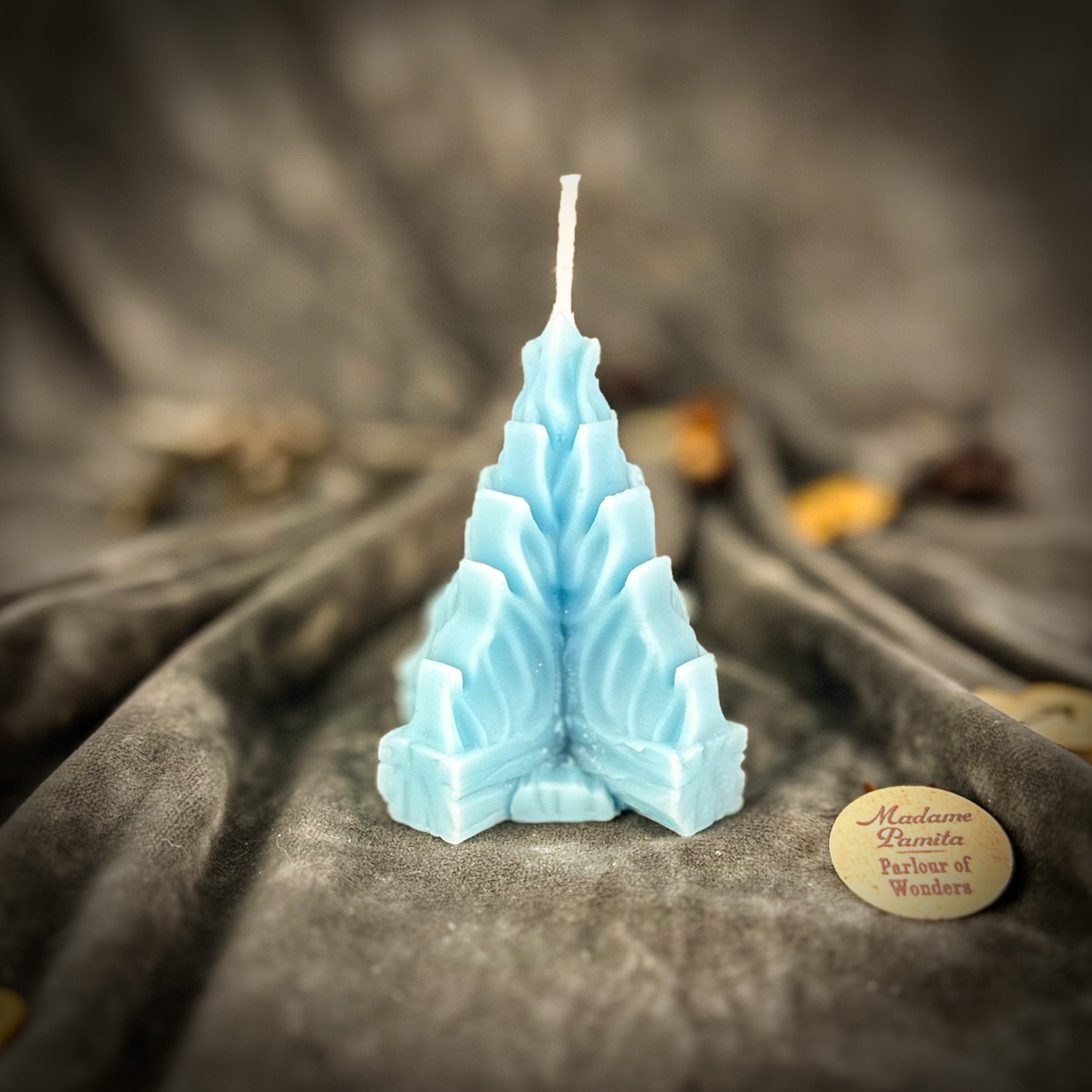 Living Fire Candle Spell Kit by Parlour of Wonders with purple candles for purification and transformation.