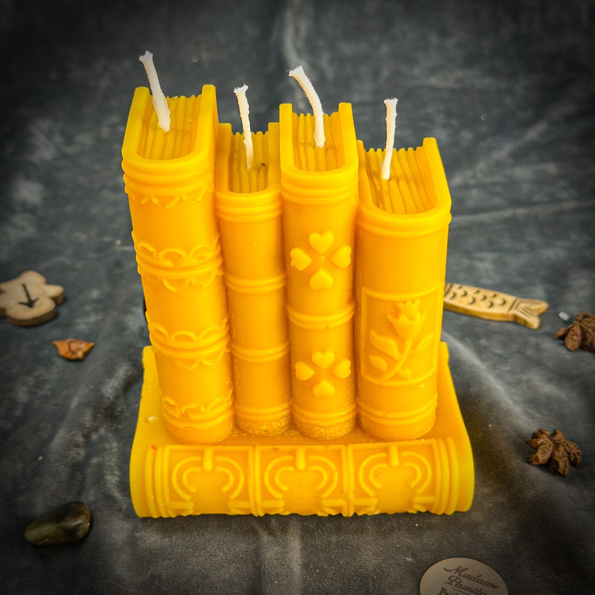 Red Books of Magic Candle Spell Kit by Parlour of Wonders, includes candles and tools for learning, writing, and creativity spells.