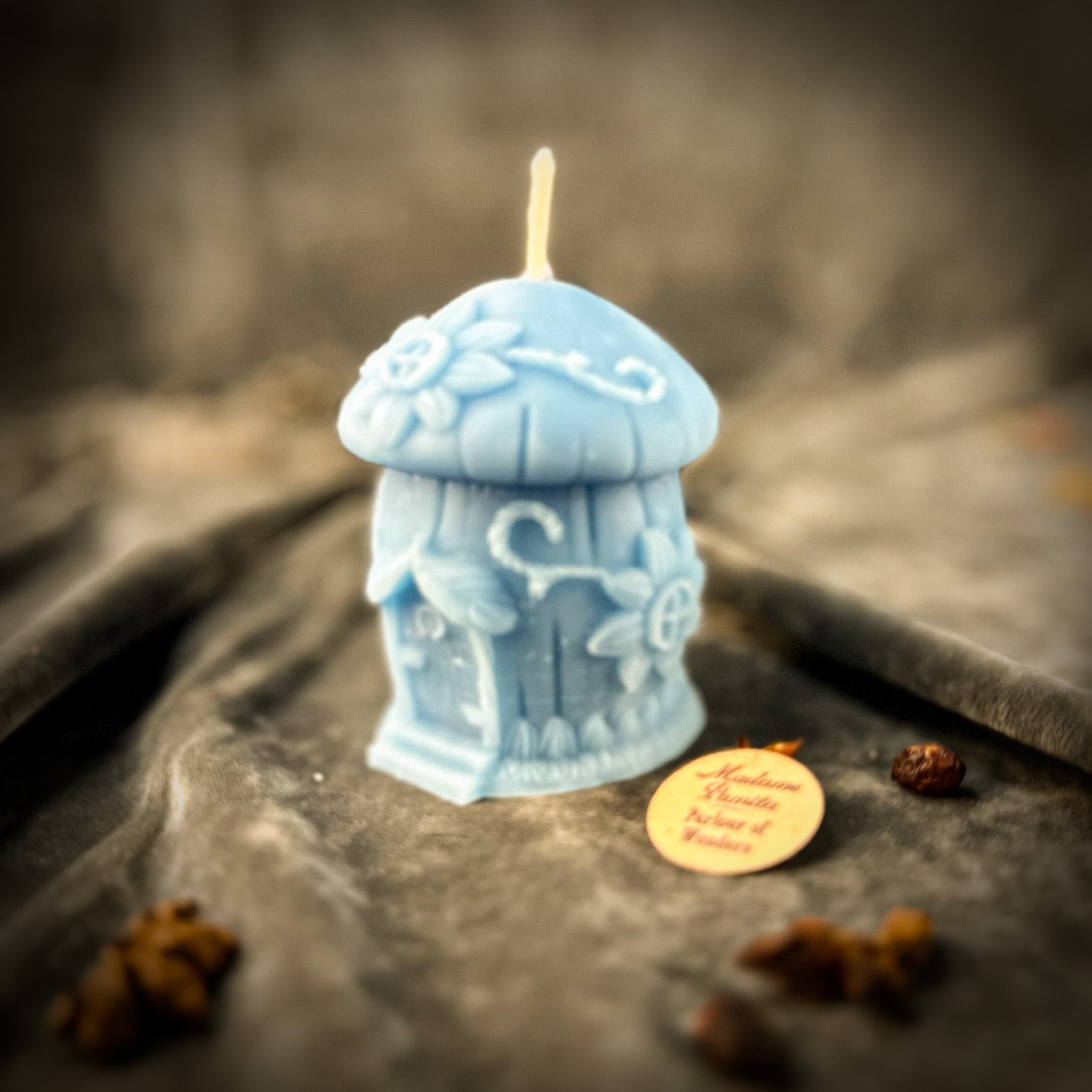 Parlour of Wonders Love Shack Fairy Hut Candle Spell Kit with red candles and magical symbols for romance and attraction magic.