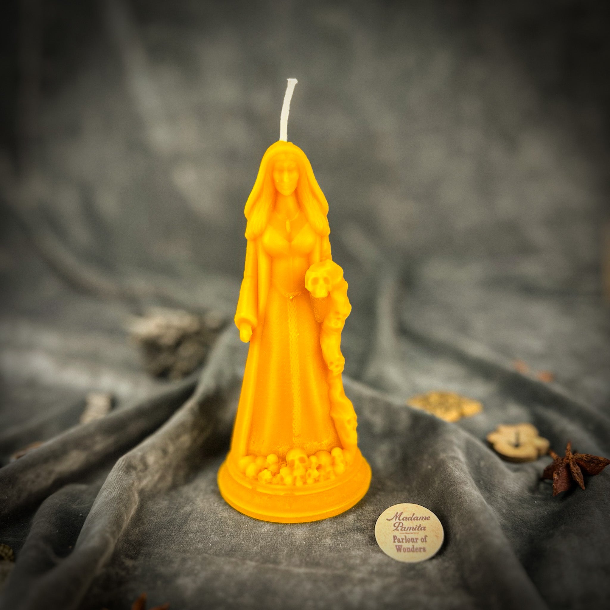 Parlour of Wonders Mara Winter Transformation Candle Spell Kit with red candles and spell components for transformation rituals.