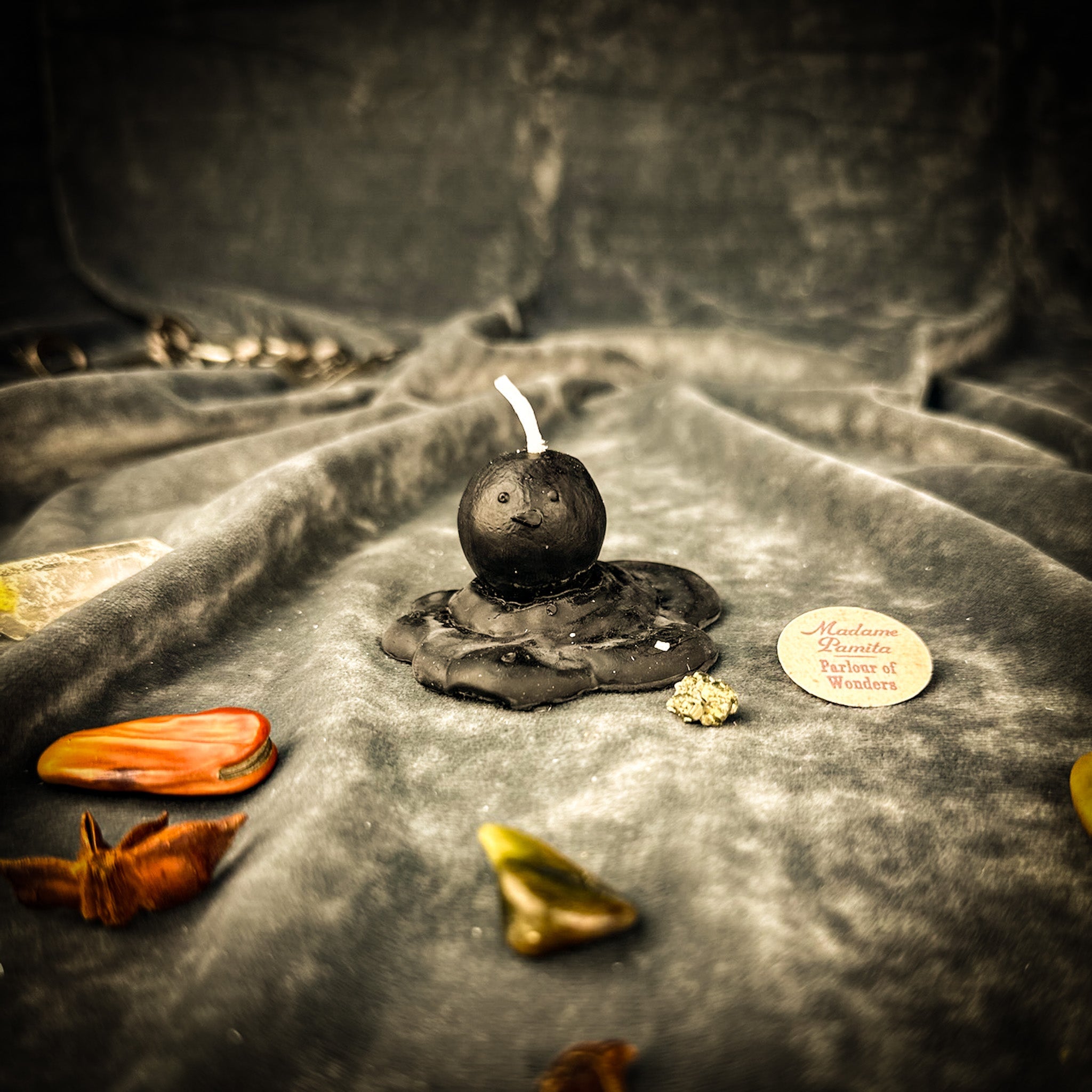 Parlour of Wonders Melting Snowman Candle Spell Kit with white cleansing candle, designed for release and transformation magic.