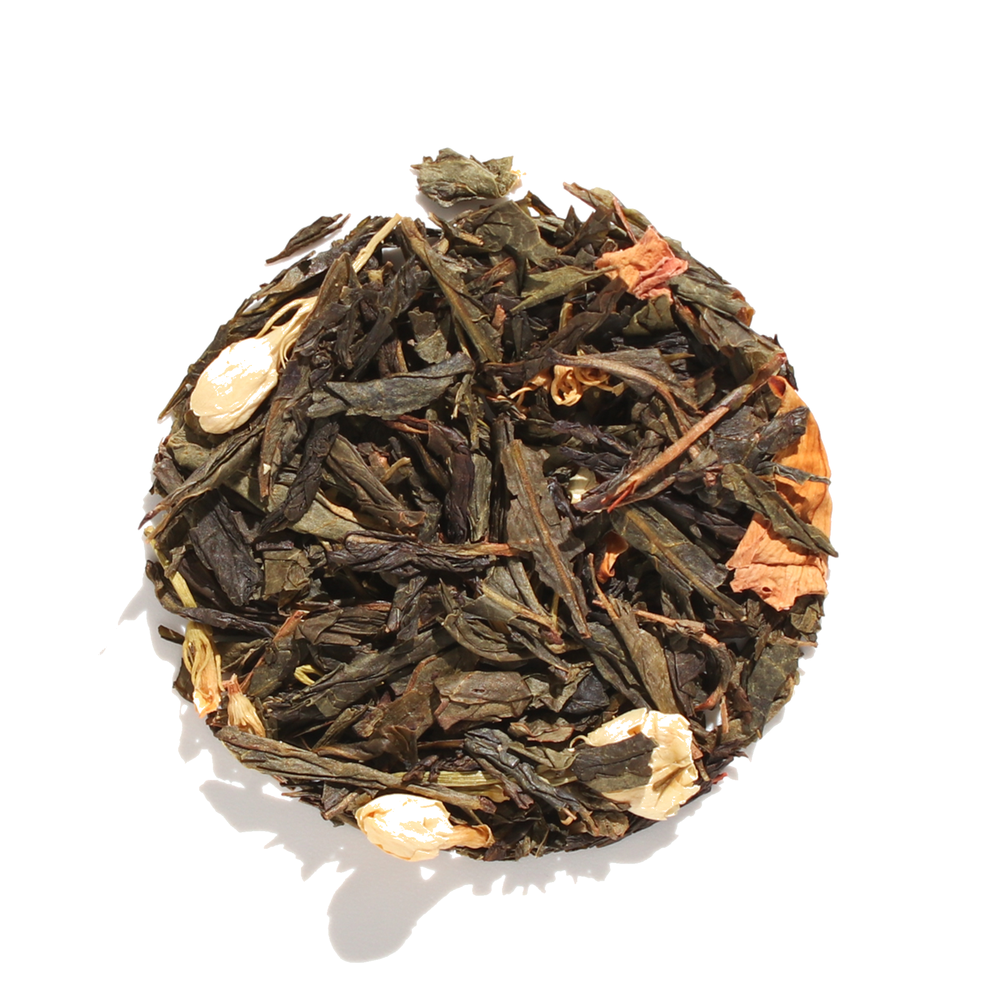 Garden Grove Green Tea by Plum Deluxe, jasmine and cherry-infused green tea in a tea bag or loose leaf.