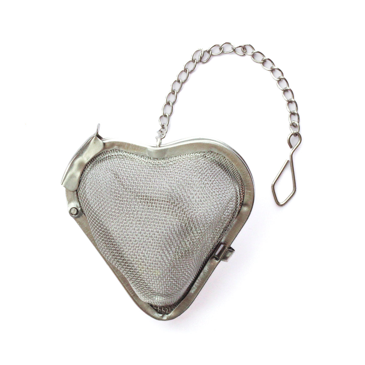 Plum Deluxe Heart Tea Infuser, stainless steel tea infuser with heart-shaped design for brewing loose leaf tea.