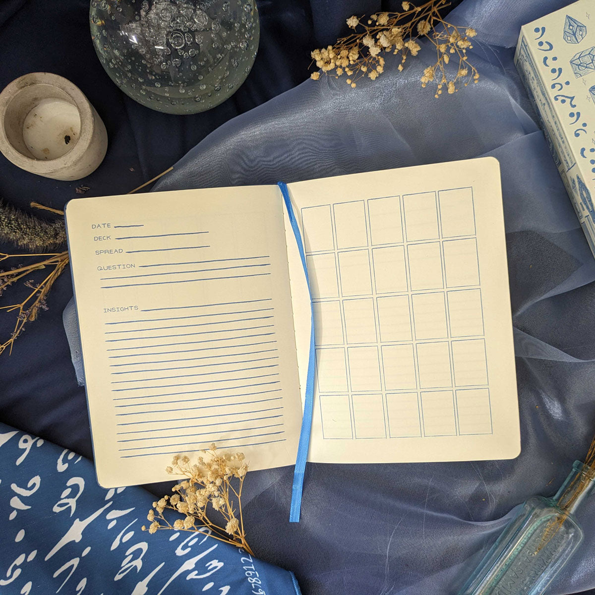 Cerulean Divination Diary journal by Prisma Visions with a decorative cover and intricate design, ideal for writing and journaling.