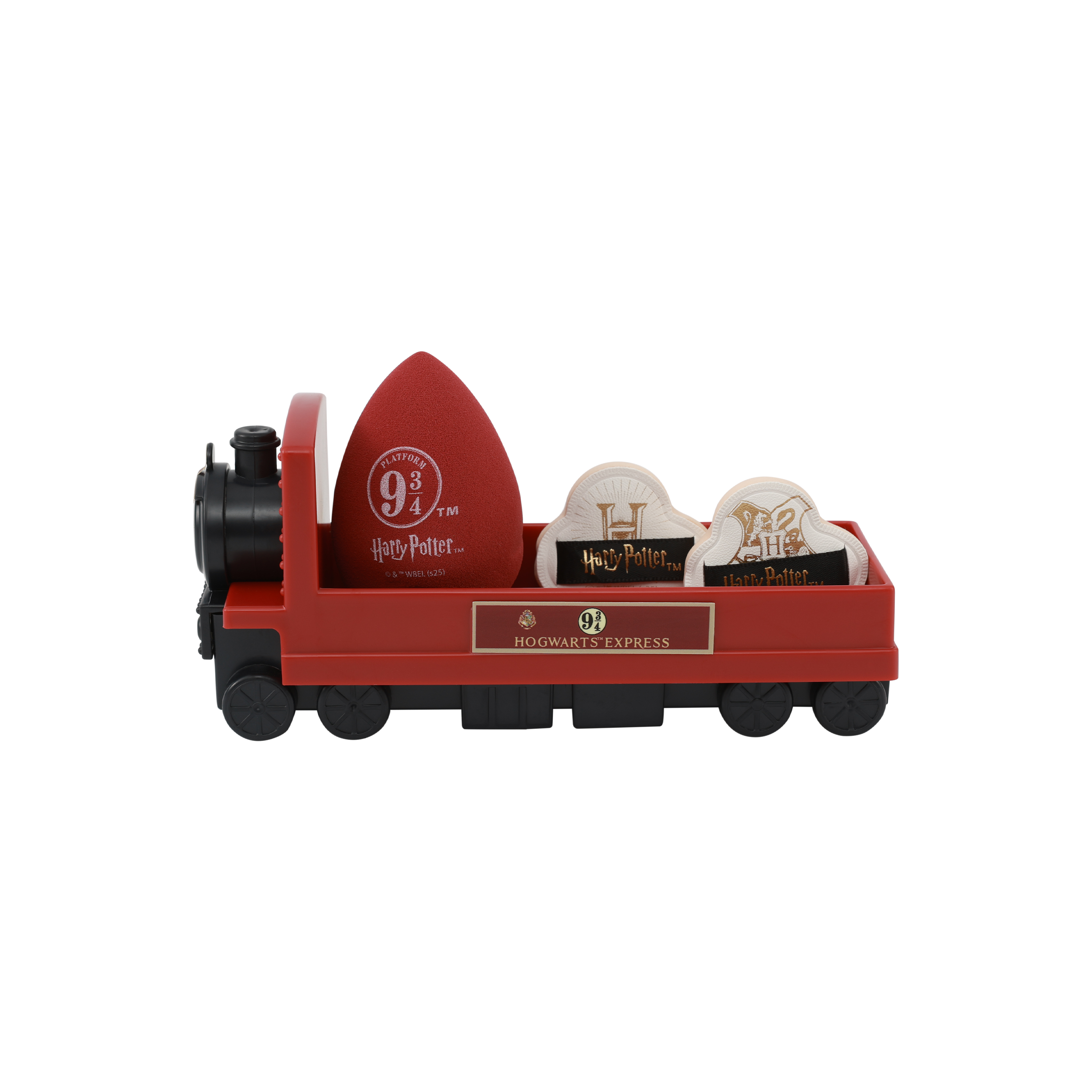 Harry Potter Holiday Hogwarts™ Express sponge set by Profusion Cosmetics, colorful accessories for makeup application.