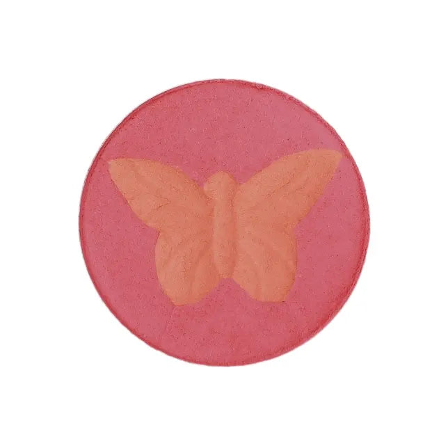 Profusion Cosmetics Empowered Butterfly Social Butterfly Mousse Blush in painted lady shade, featuring a floral butterfly design on the compact.