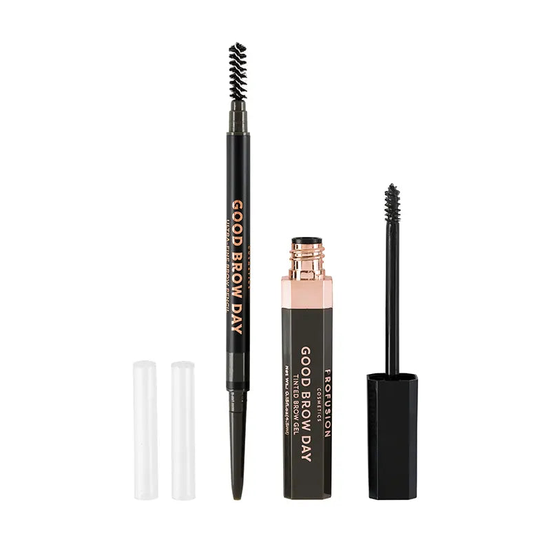 Profusion Cosmetics Good Brow Day 2pc Kit with blonde brow products for shaping and defining eyebrows.