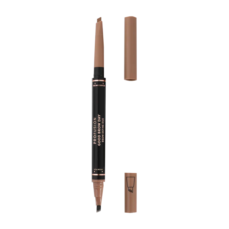 Profusion Cosmetics Good Brow Day Brow Define Duo with blonde shades, designed for natural-looking brow enhancement.
