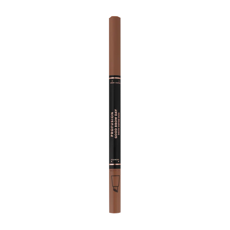 Profusion Cosmetics Good Brow Day Brow Define Duo for blonde brows, includes powder and wax for natural, defined eyebrow look.