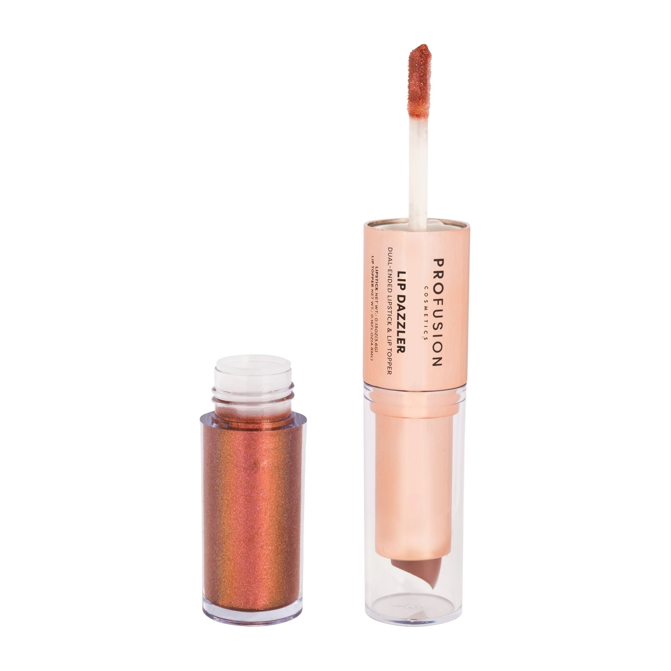 Profusion Cosmetics Lip Dazzlers with shimmering, sparkling finish in a range of vibrant colors.