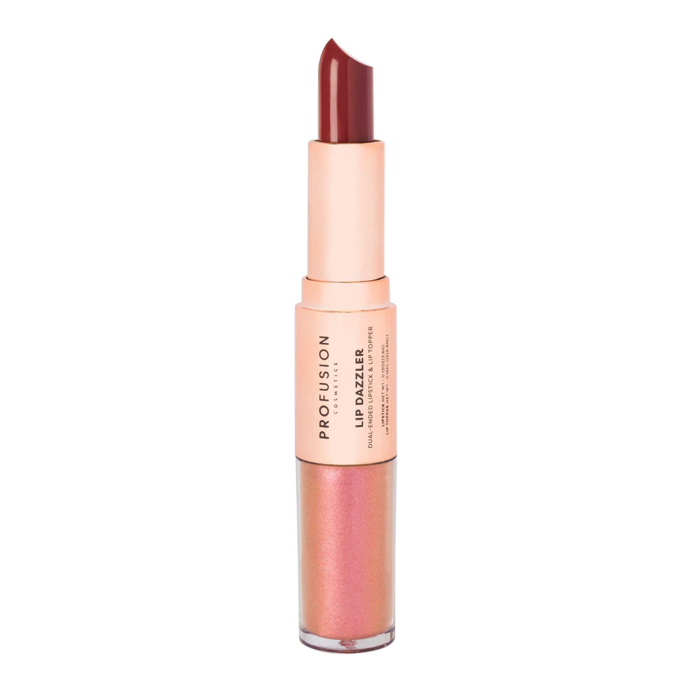 Profusion Cosmetics Lip Dazzlers with shimmering, sparkly finish displayed in a close-up shot.