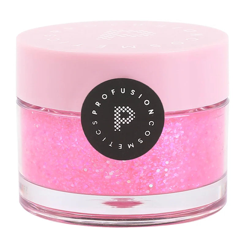 Profusion Cosmetics I 🖤 Boba So Jelly face and body glitter with vibrant dragonfruit color and shimmering finish.