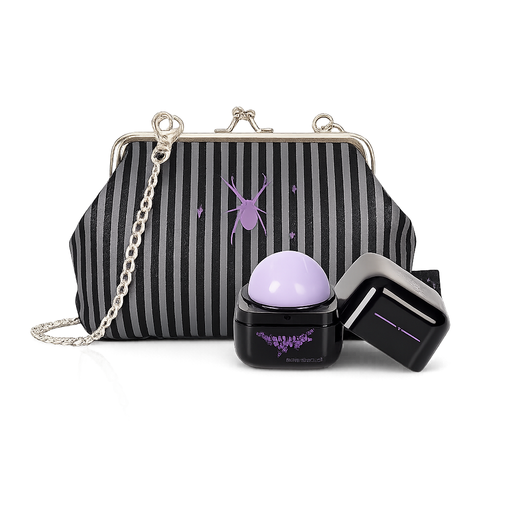 Profusion Cosmetics Gothic Beauty eye makeup set with cosmetic bag and lip balm, featuring dark, gothic-inspired design.