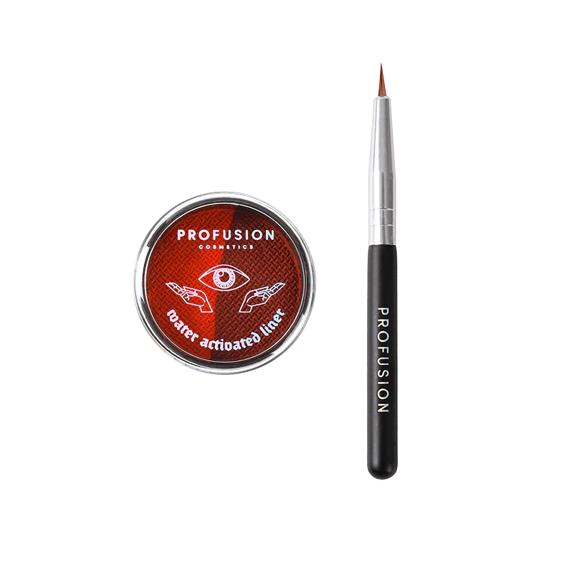 Profusion Cosmetics Haunting Rituals water-activated eyeliner duo with blood-red and dark shades for eye makeup.