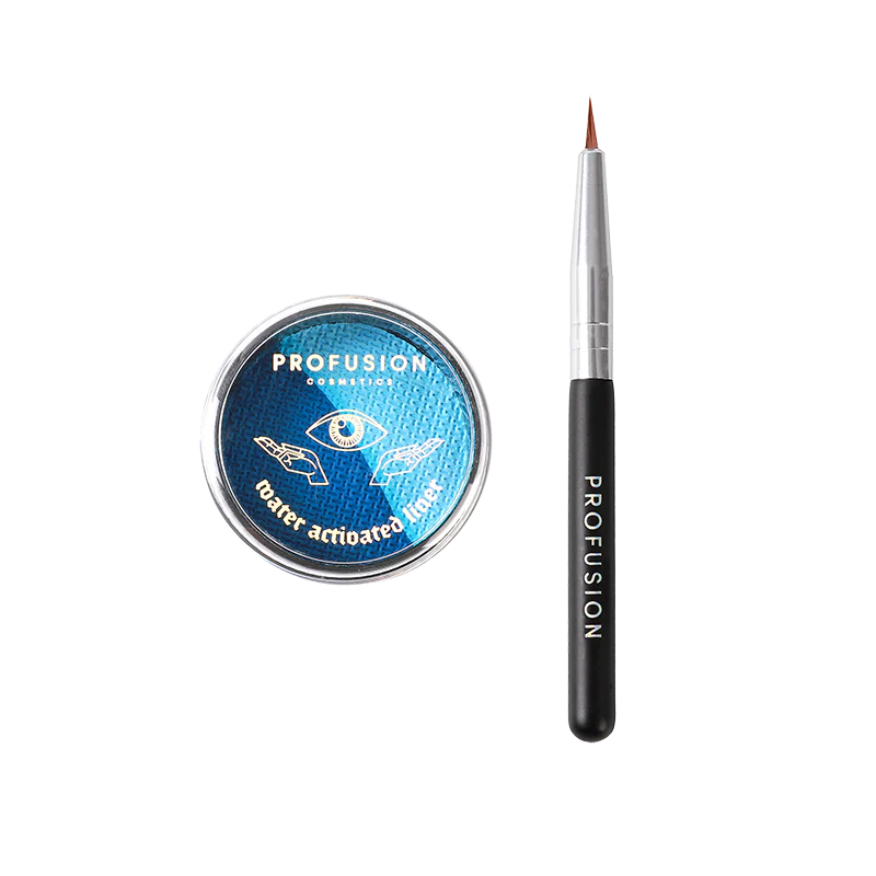 Profusion Cosmetics Haunting Rituals water-activated eye liner duo with red and black shades, perfect for creating bold eye looks.