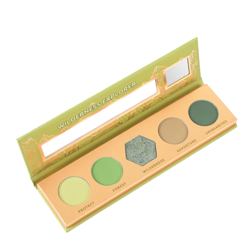 Profusion Cosmetics Blooming Beauty 5-shade eye palette with natural and vibrant eyeshadow colors in a compact case.