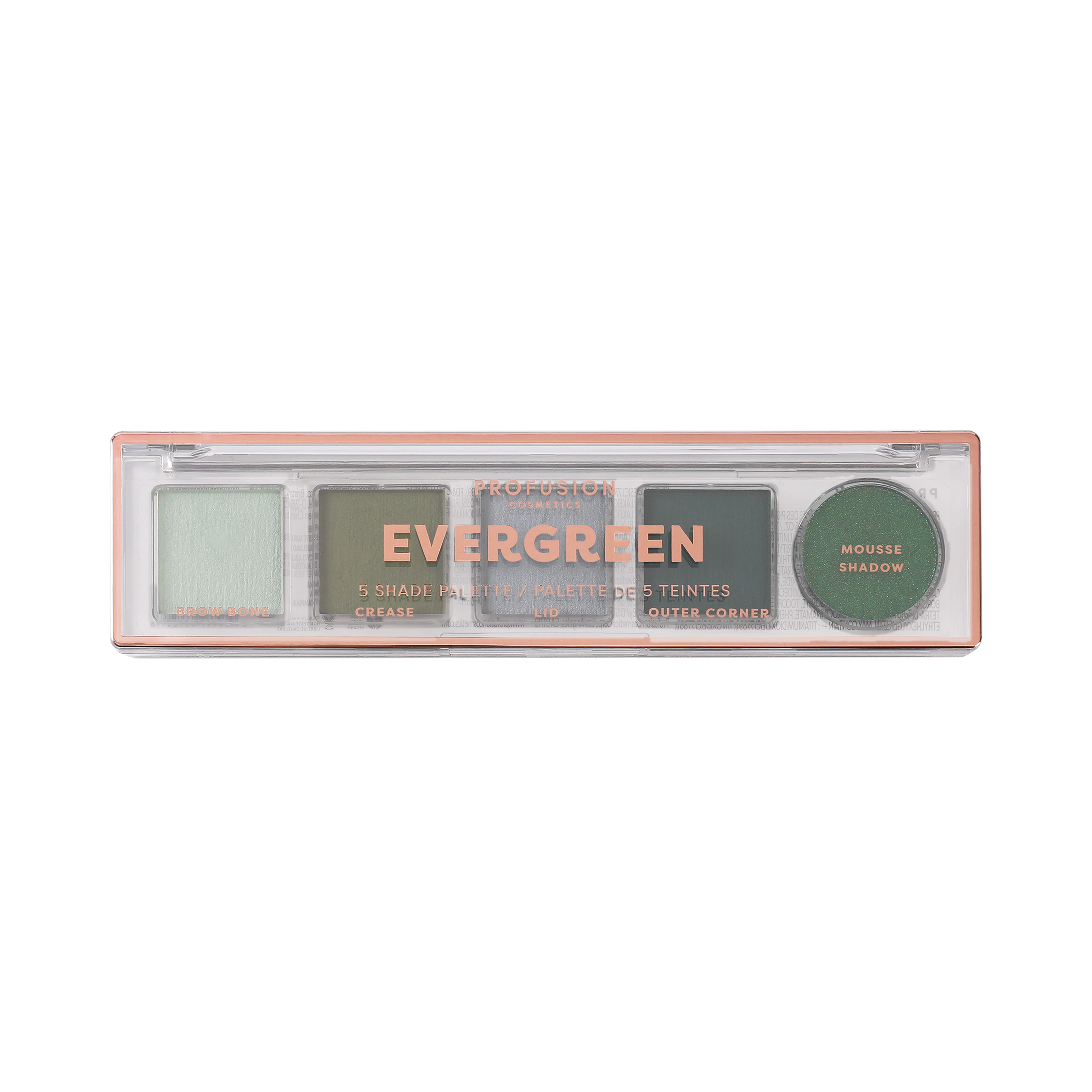 Profusion Cosmetics Mini Essentials 5 Shade Eyeshadow Palette with neutral and warm tones for versatile eye looks.