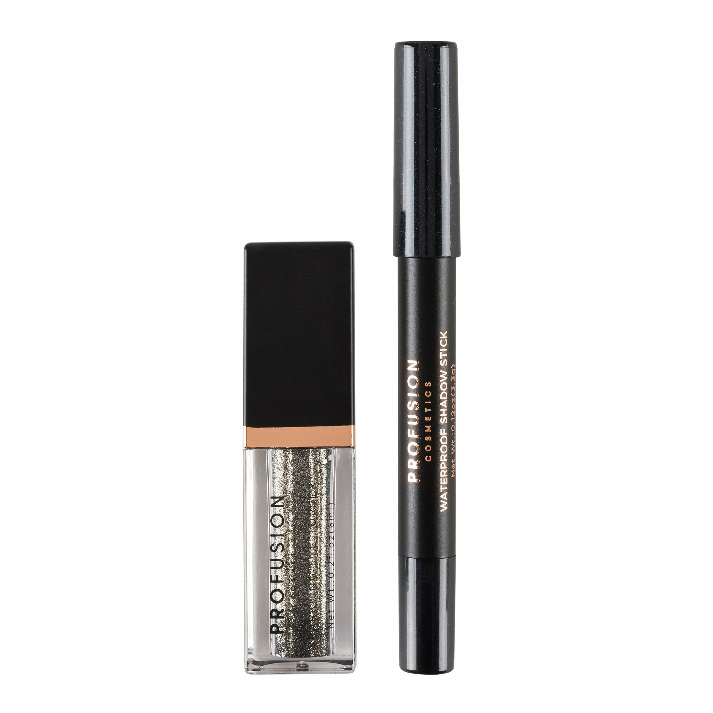 Profusion Cosmetics Eye Sparkler Duo Set featuring shimmering eyeshadows in two sparkling shades for dazzling eye makeup.