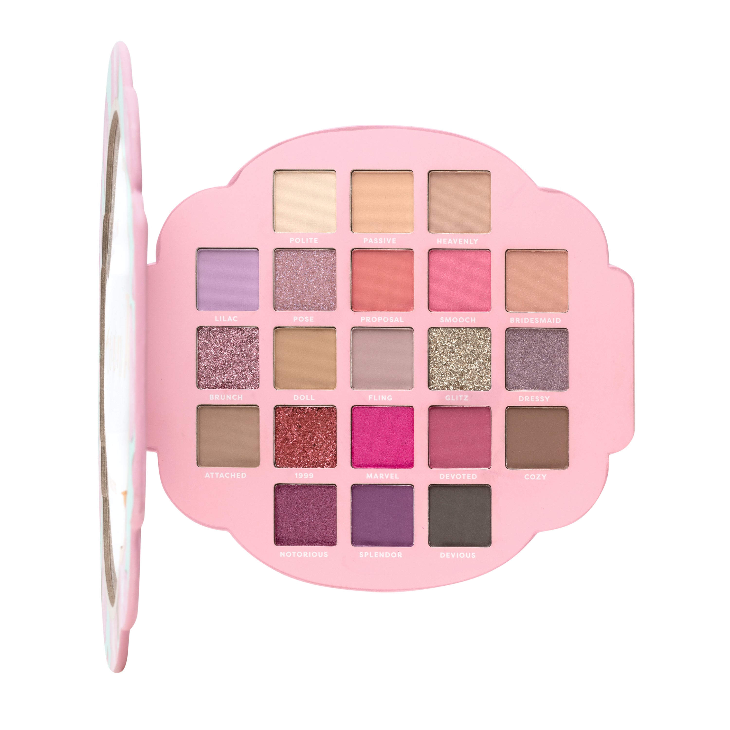 Profusion Cosmetics Afternoon Tea Eyeshadow Palette with soft pinks, browns, and neutral shades for versatile eye looks.
