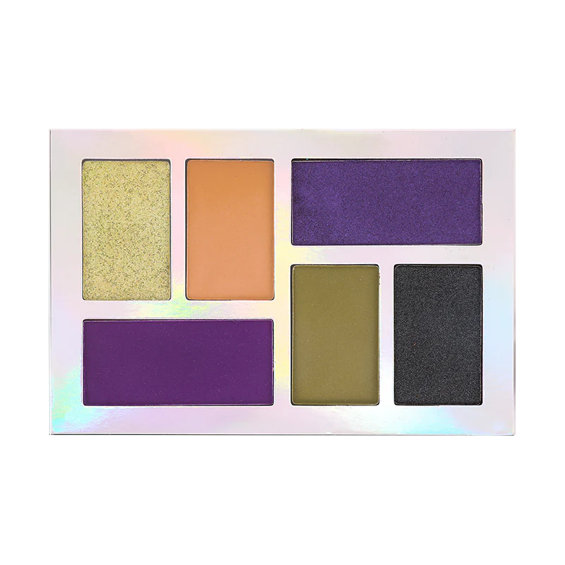 Profusion Cosmetics Enchanted Forest Divine Palette with eyeshadow shades in green, gold, and brown tones for eye makeup.