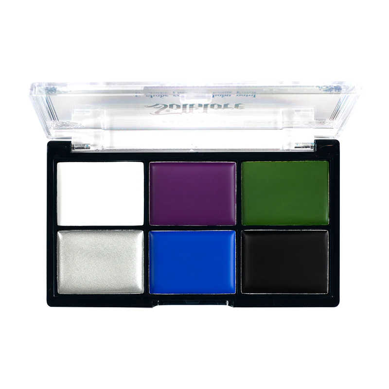 Profusion Cosmetics Enchanted Forest folklore face and body paint eyes with vibrant green and woodland-themed details.