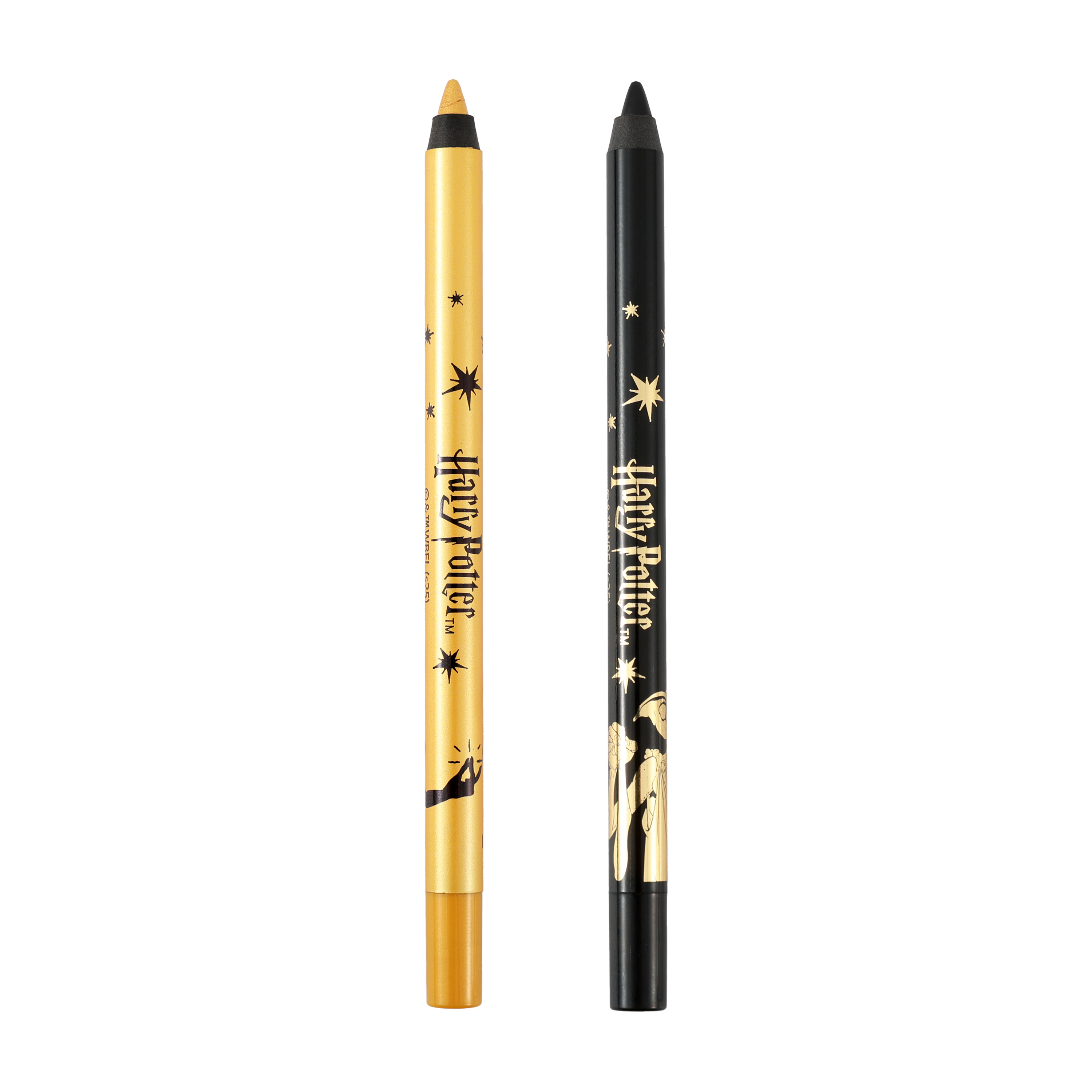Profusion Cosmetics Harry Potter Dobby Is Free eye liner set featuring two eye makeup pencils with Harry Potter-themed packaging.