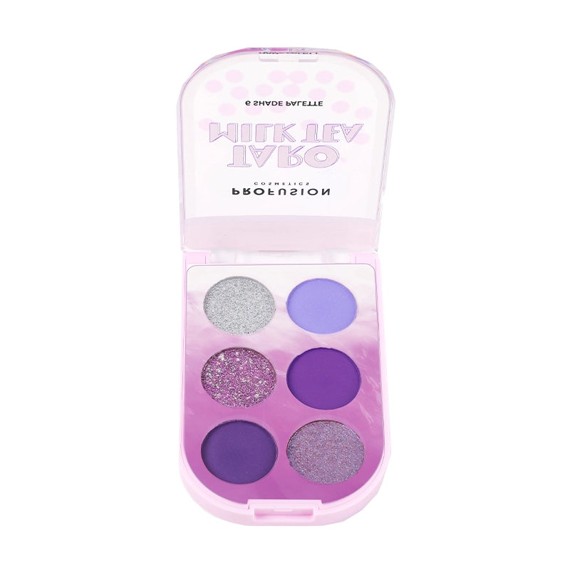 Profusion Cosmetics I 🖤 Boba Milk Tea Eyeshadow Palette with warm brown and pastel shades for creative eye looks.