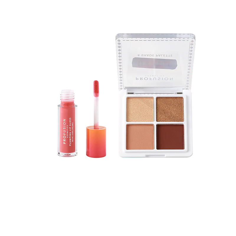 Profusion Cosmetics eyeshadow palette from the It's a Vibe Festival Ready 3-piece bag and cosmetic set, featuring vibrant eye makeup shades.