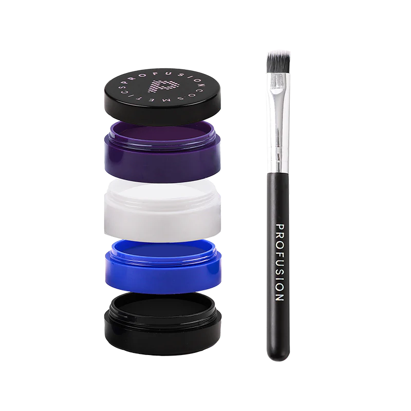 Profusion Cosmetics Paranormal Face Paint Stack eyeshadow palette with vibrant, spooky-inspired colors and detailed packaging.