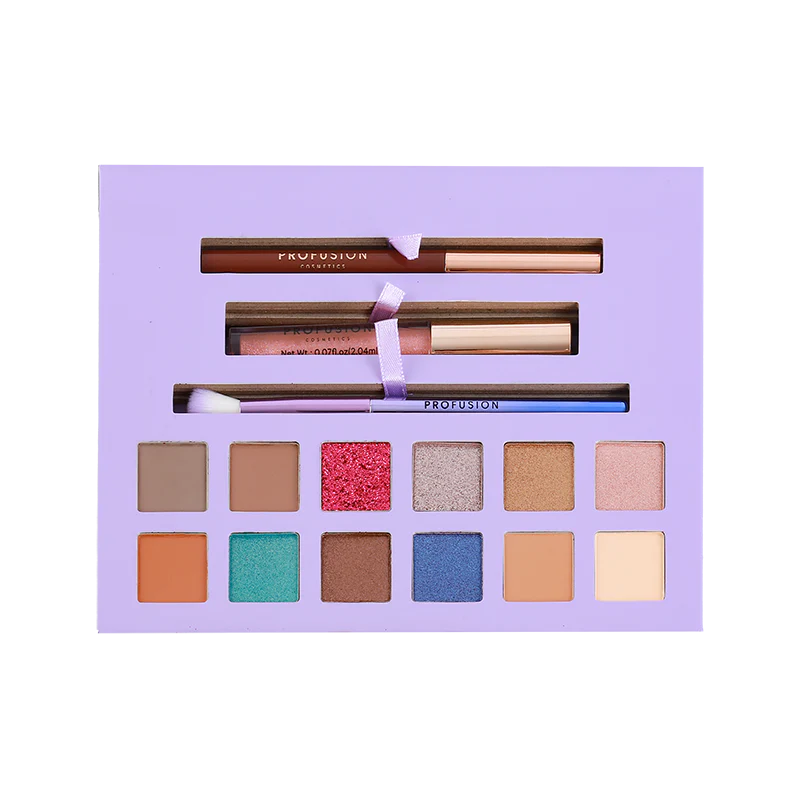 Profusion Cosmetics Written in the Stars Prismatic Glam 15-piece eyeshadow kit with colorful shades and shimmering finishes.