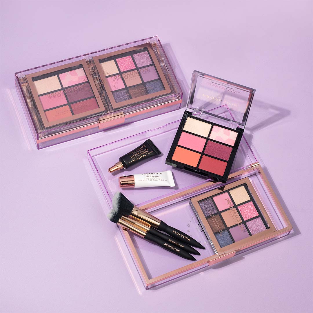 Profusion Cosmetics Artistry On-The-Go eyeshadow palette with urban-inspired shades in a compact, portable design.