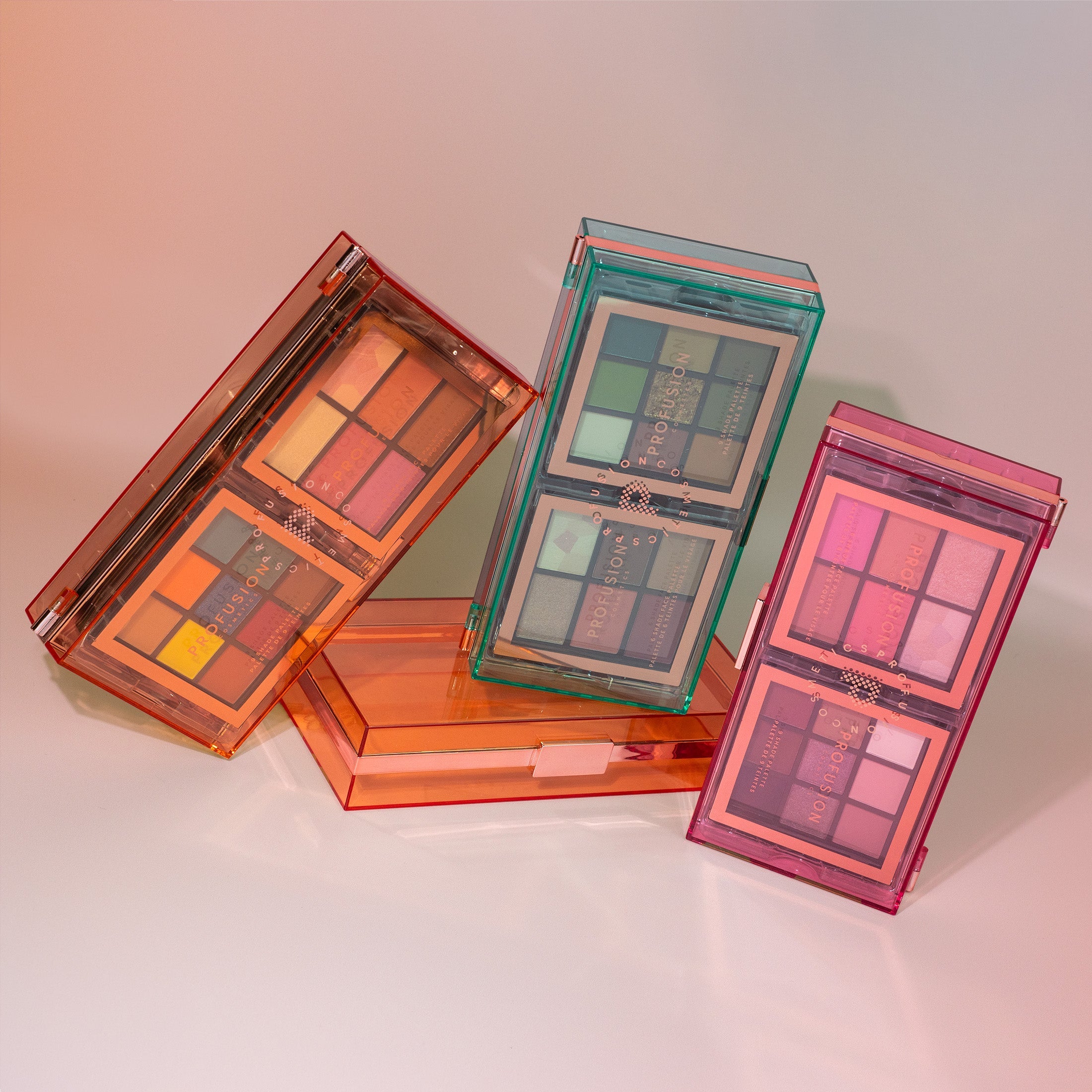 Profusion Cosmetics Artistry On-The-Go eyeshadow palette with colorful shades in a compact for eye makeup.