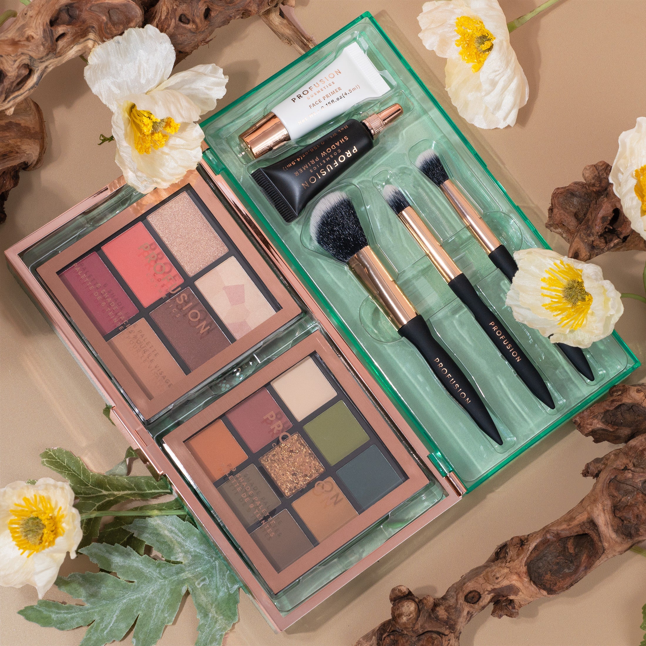 Profusion Cosmetics Artistry On-The-Go eyeshadow palette with colorful shades and compact design for versatile eye makeup.