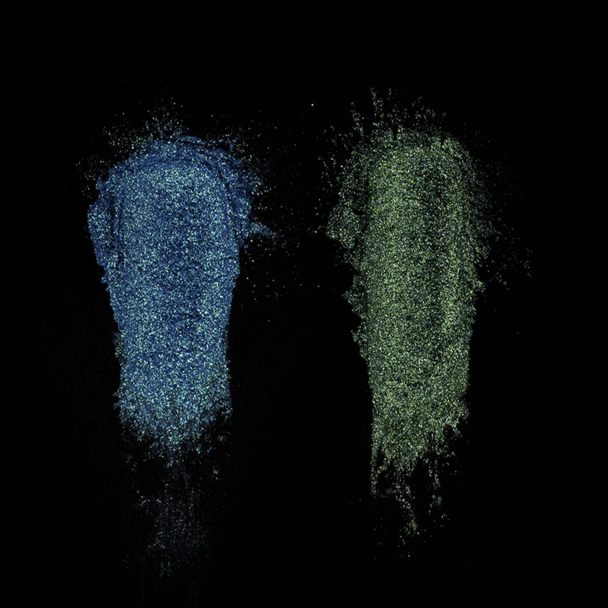 Profusion Cosmetics Metachrome duochromic multichrome pigment and primer for eye makeup, showing vibrant, shifting color effects.