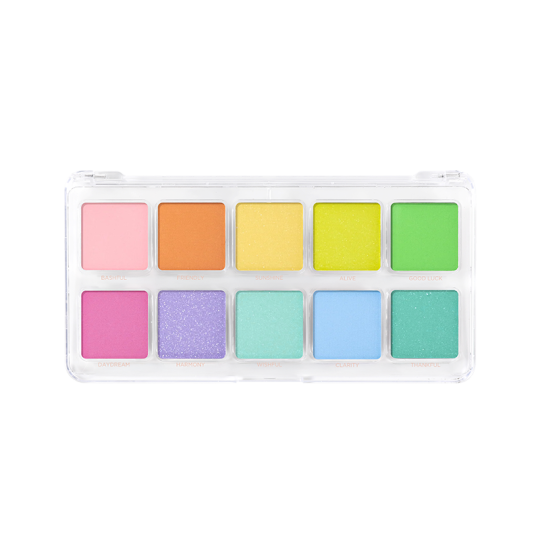 Profusion Cosmetics Essentials 10 Shade Eyeshadow Palette with smoky neutral tones and versatile shades for eye makeup.
