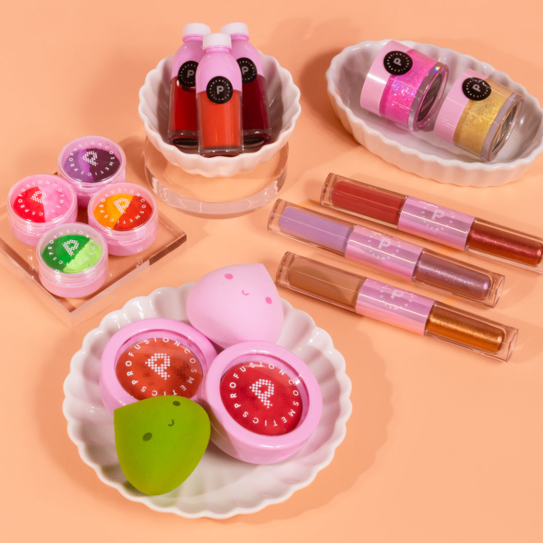 Profusion Cosmetics I 🖤 Boba Milk Tea eyeshadow palette with six shades, featuring warm and neutral tones for eye makeup.