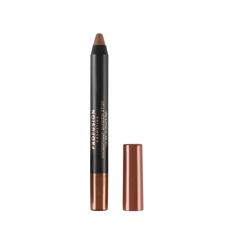 Profusion Cosmetics Eye Sparkler Shadow Stick with shimmering, metallic eyeshadow in a sleek, portable applicator for eye makeup.